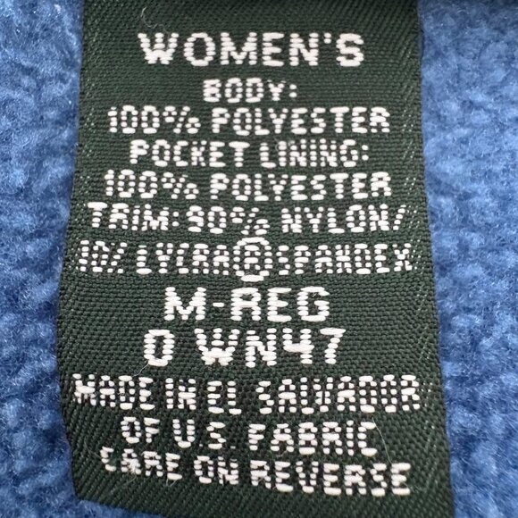 Vintage L.L.Bean Women’s M Blue Polartec Snap Fleece Pullover - Picture 8 of 10